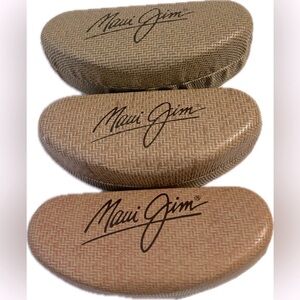 Maui Jim Woven Brown Sunglasses Cases Bundle of 3